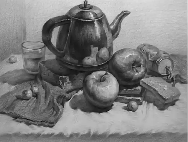 素描静物教程丨单个物体的塑造能力不给力常常会出现这几个问题