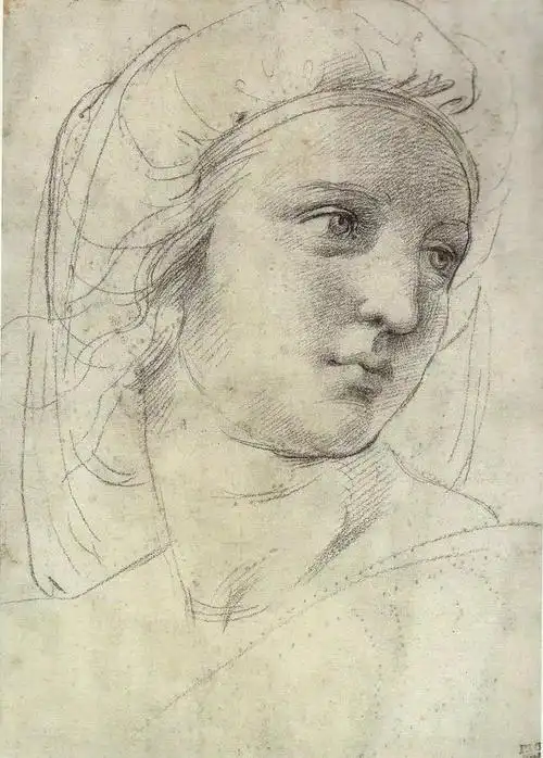 经典素描肖像一