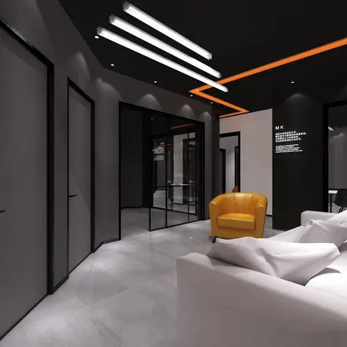 一个独处空间的展示效果,时尚简约又失个性,让展厅参观体验得到舒适及