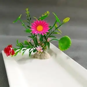 酒店餐厅菜品刺身围边菜创意盘头点缀摆盘装饰花草意境盘饰小摆件