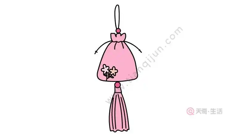 端午节香包简笔画画法 端午节香包简笔画步骤