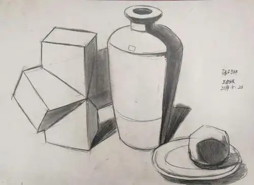 五月二十六日(周日)上午学生素描作业