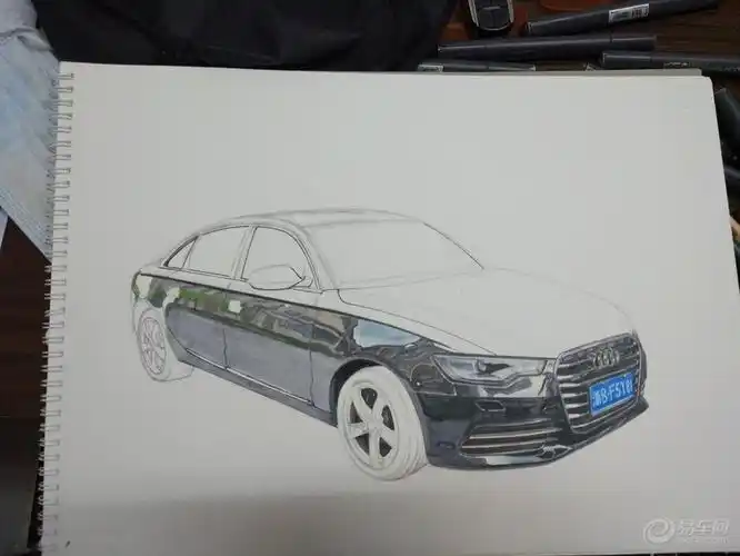奥迪车简笔画 奥迪车简笔画图片大全