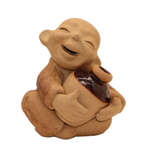 小小娃娃摆件手工陶艺创意泥人陶土土娃娃人物泥人