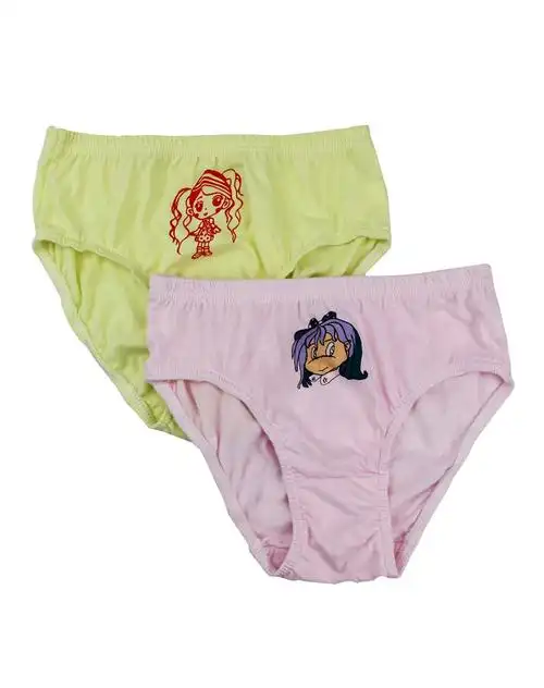 女童粉色黄色内裤两条装