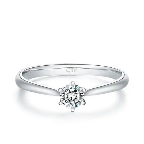 chow tai fook 周大福 tmark 经典 u147721 18k金钻石戒指 (0.20克拉)