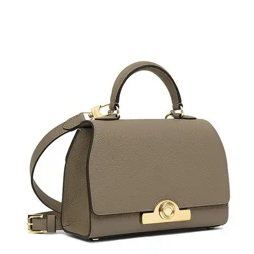 【包税】moynat/莫奈 21新款 rjane bb系列 女士灰褐色小牛皮金色金属