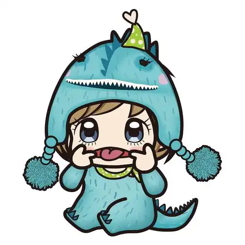 卡通形象设计/小魔怪/ 恐龙造型宝宝/ 表情包/吉祥物