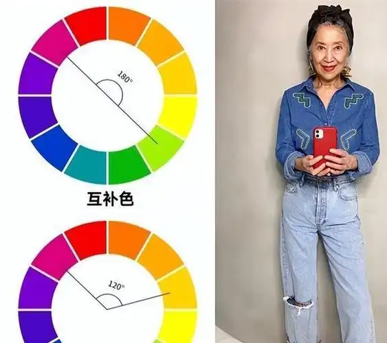 鲜艳色≠花哨,老气,瞧奶奶们穿花色的3个技巧,显白减龄又实用