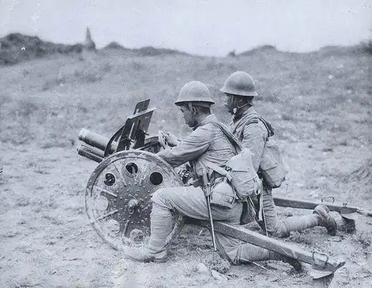 侵华日军极少装备迫击炮