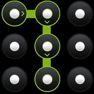 我的酷派8810的绘图解锁图案是按照 位置与安全 前面的那个图标设定的