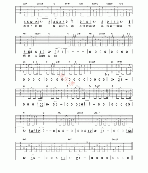 戴佩妮《窗外》 吉他谱