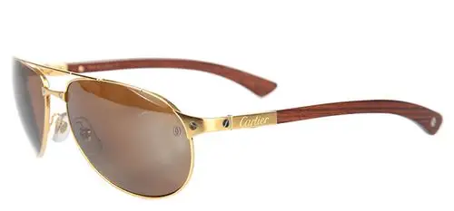 【cartier卡地亚 眼镜】cartier(卡地亚) 金色边框太阳镜【正品 价格