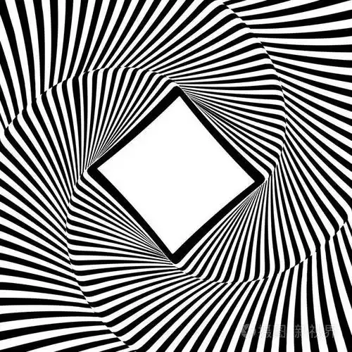 光学幻觉线背景抽象3d的黑白幻象光学错觉向量的概念设计eps10矢量
