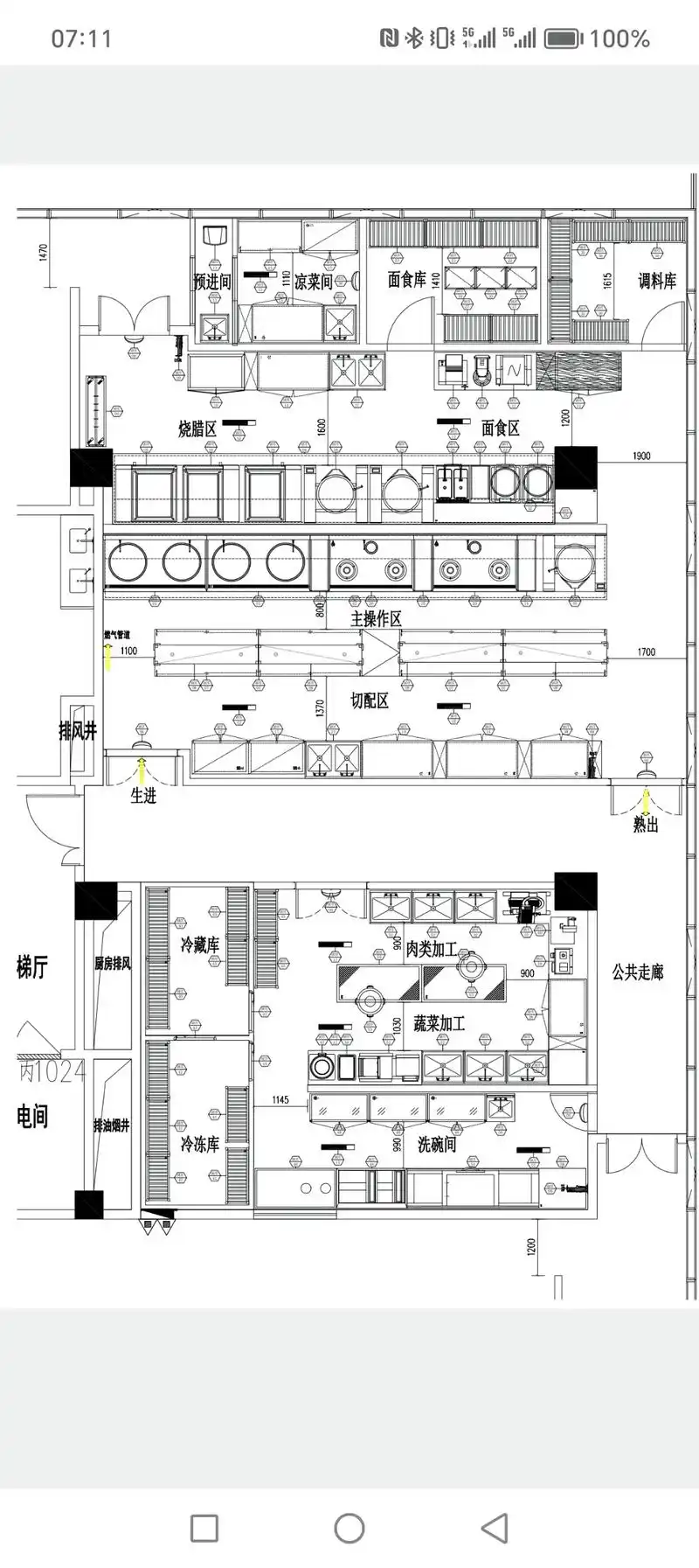当今餐饮无论连锁还是快餐明档酒店～食堂后厨空间都是有限的