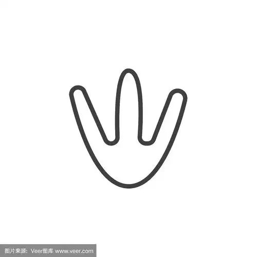 企鹅,爪印,线图标,脚印,健康保健