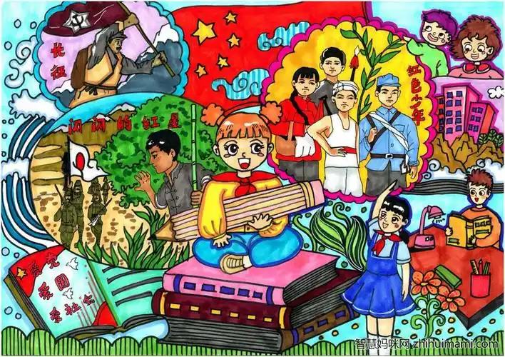 闪闪红星儿童画画作品