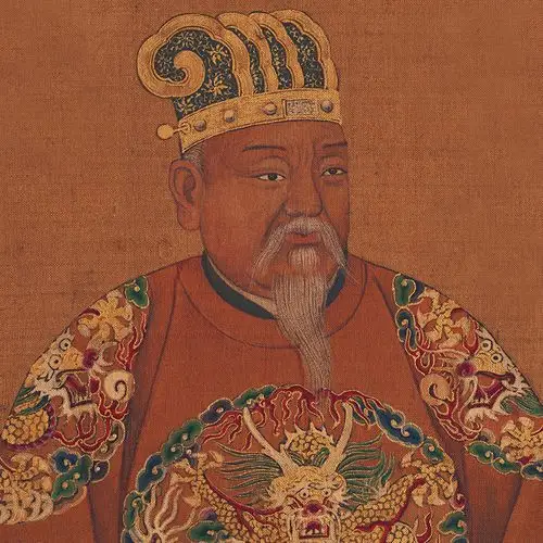 国画汉高祖刘邦画像挂画汉朝皇帝丝绸客厅书房国画