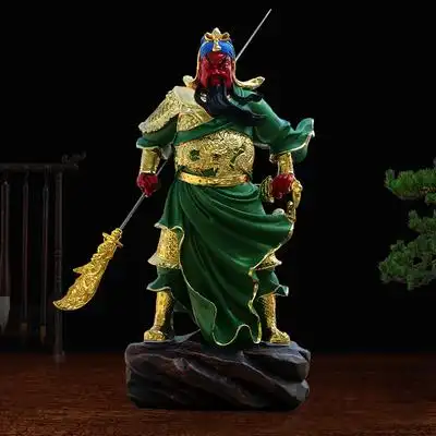 关公神像家用供奉招财保平安摆件关羽关老爷佛像横刀关公武财神像