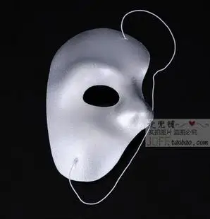 派对化妆舞会面具成人歌剧魅影男主半脸面具侧半脸面具男布面具黑