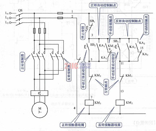 最实用基本图解电路40-电动机正反转控制电路