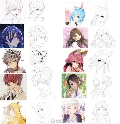 作业:从零开始学漫画设计之漫画人物五官的画法与训练技巧 - 兵长老婆