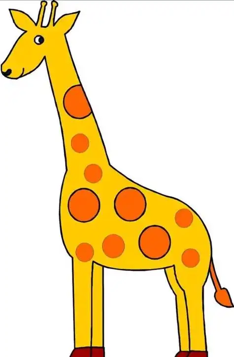 森林与动物简笔画彩色