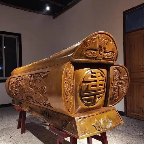 柳州楠木棺材土葬实木大寿材老人寿方图片