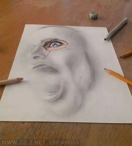 才华横溢的荷兰艺术家拉蒙·布鲁因在多张白纸上绘制了精彩的三维图画