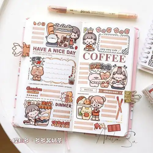 提拉多多多酱奶茶weeks手帐排版