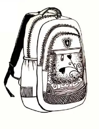 让我们也来试一试用从主体到局部的绘画方法完成一幅书包线描画