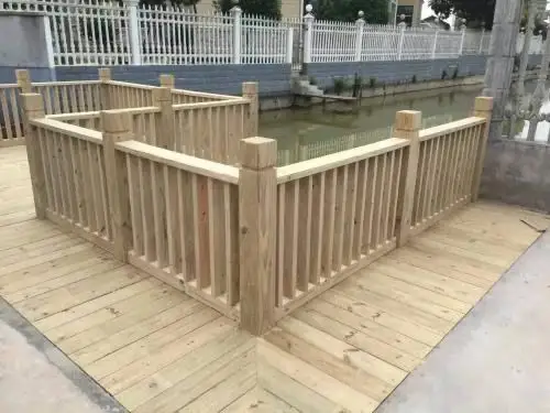 怀柔庭院防腐木护栏 围栏批发厂家 户外围栏制作