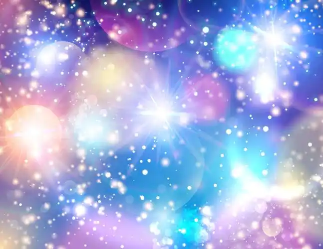 绚烂星光梦幻光点七彩星空背景