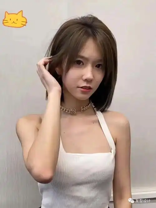 八字刘海美女短发发型1