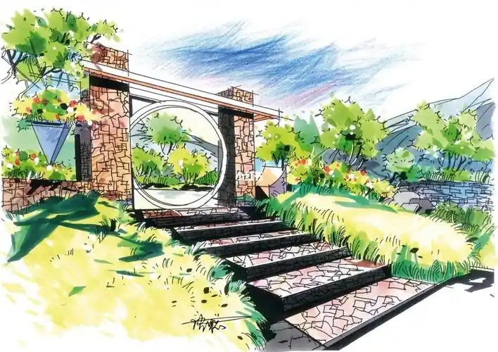 风景园林考研  #景观设计  #景观手绘  #风景写生  #马克笔手绘