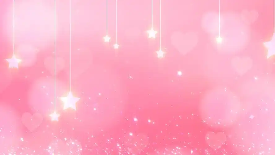 4k唯美梦幻粒子光斑粉色卡通背景mp4