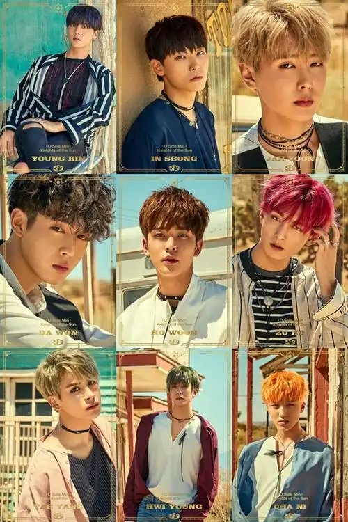 sf9新专辑名寓意为"太阳的骑士",成员们在金色阳光和广阔大地的背景下
