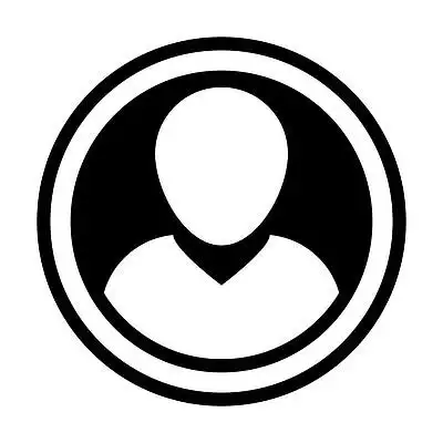 头像图标矢量男性人物符号圆圈用户配置文件头像标志在平面颜色字形