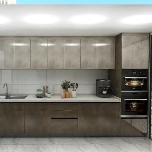 一字型厨房橱柜案例金地自在城