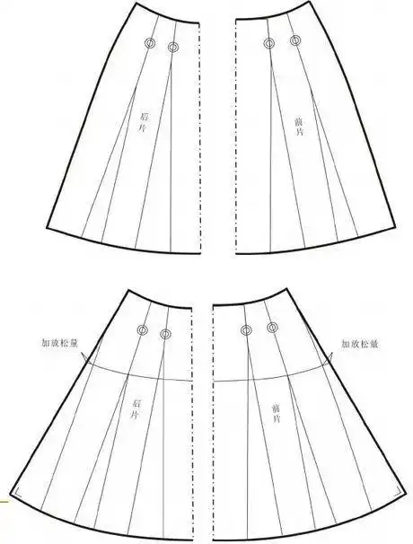 休闲a字裙与吊带连衣裙的制版实例