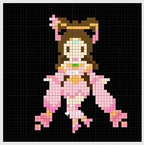 莲花好难啊#拼豆  #拼豆图纸  #王者荣耀  #像素画