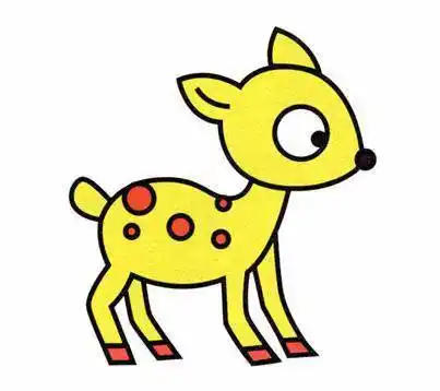 鹿的儿童画简笔画教程简笔画可爱的小鹿画法圣诞鹿简笔画彩色图片