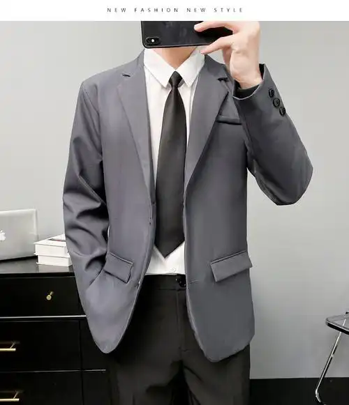 海澜优选 海澜集团旗下品牌男装休闲西装男套装商务正装三件套大学生