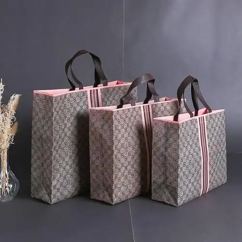 无纺布购物袋防水加厚覆膜鞋盒服装袋袋子手提袋化妆环保袋