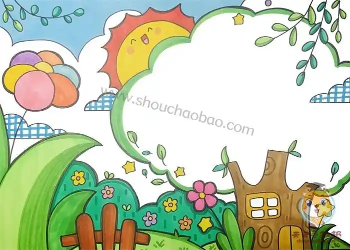 绿色植物手抄报好画模板教程小学生植物手抄报内容怎么写