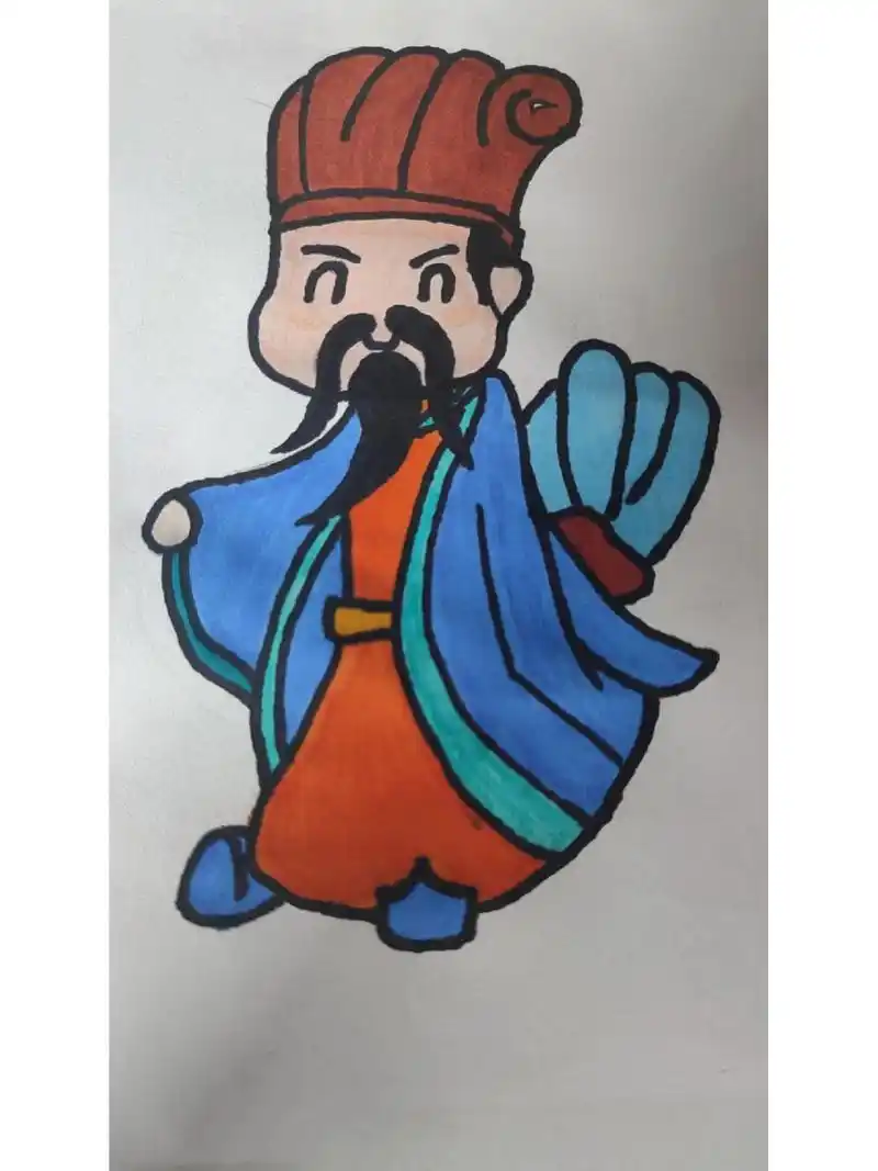 诸葛亮简笔画!可摘抄画哟!