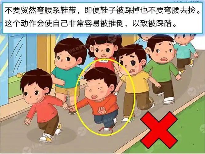 老师对幼儿进行了防踩踏有关的安全教育后,班级进行演练和小结,如果有