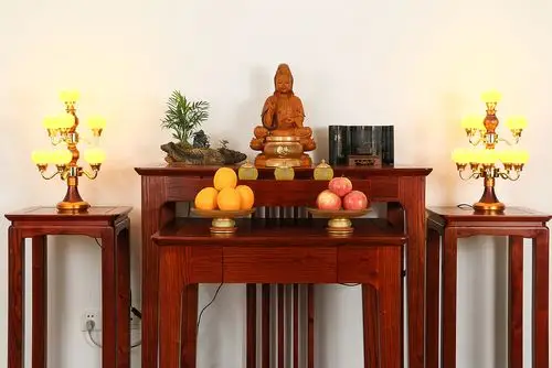 梵泽福佛桌套装 佛具组合产品拍摄 供具套装展示