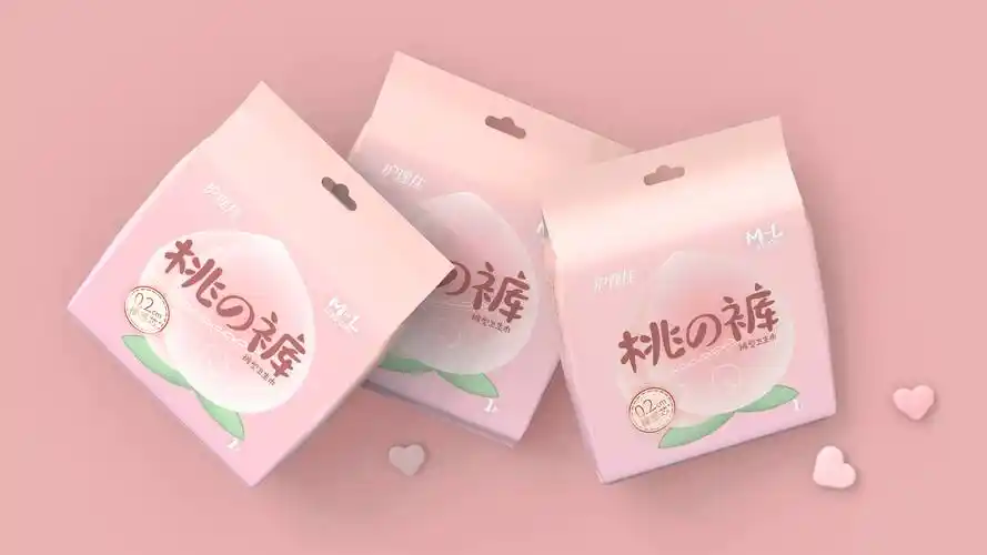 护理佳桃の裤裤型卫生巾包装设计