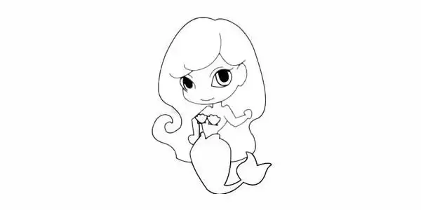 爱丽儿公主简笔画画法步骤教程及图片大全